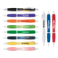 #1490 Curvy Translucent Ballpoint Pen