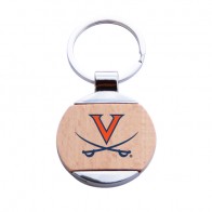 #2380 Acadia Round Wood Keytag